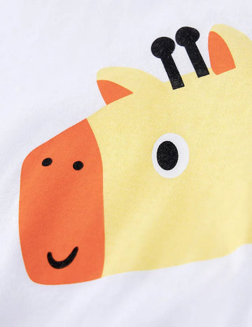 Crocodile&Giraffe Colorblocked T-Shirt